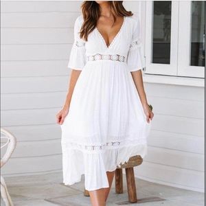 VICI Maxi Swiss dot dress